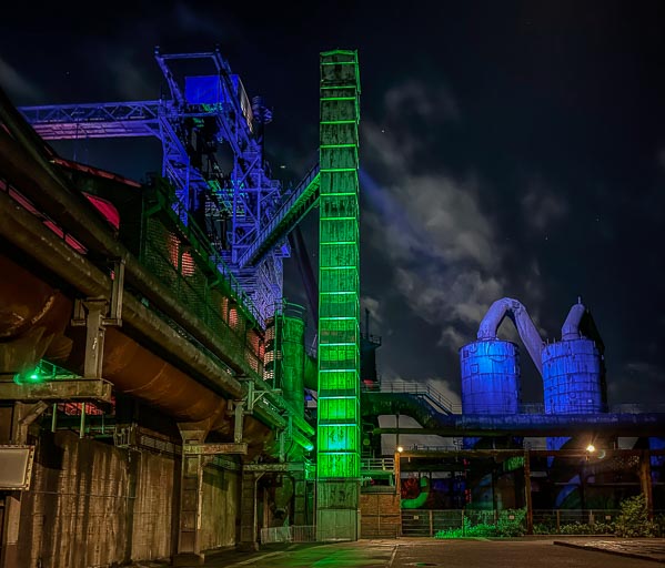 Landschaftspark bei Nacht