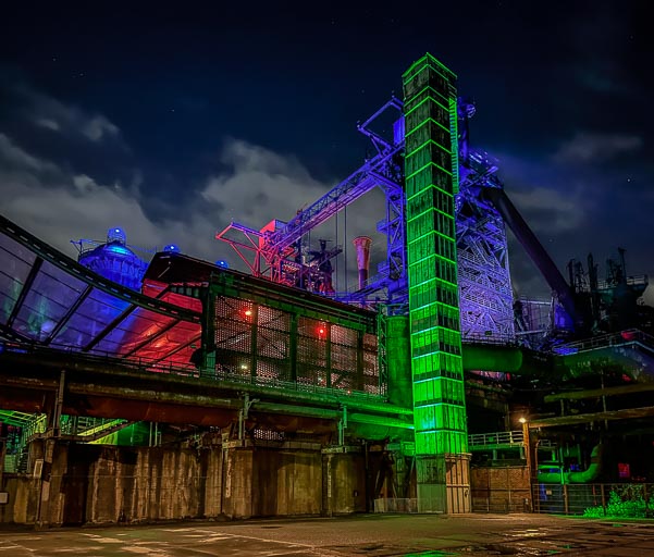 Landschaftspark bei Nacht