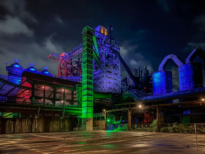 Landschaftspark bei Nacht